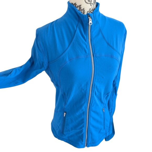 Lululemon Forme Jacket *Brushed Beaming Blue Rel: 11/2012 Thumbholes Women's 8 - Picture 7 of 14